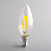 4W LED Filament Bulb Retro E14 E12 LED Candle lamp AC 110V 220V 5Pcs