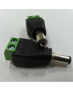 DC 12V Male Power Connector Screw Terminal Barrel Style Plug