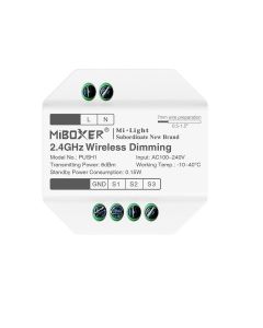 MiBoxer PUSH1 RGB+CCT 2.4G Wireless Dimming Controller 100-240Vac