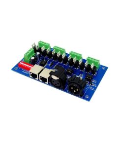WS-DMX-12CH 12v 12 Channel 4 Groups With XLR RJ45 Dmx512 Decoder