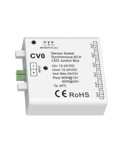 CV0 12-24V DC 6CH Skydance Sensor Switch Synchronous Led Controller Juction Box