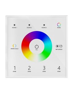 T15 Skydance 4 Zones Wall Mounted Glass Touch Panel Remote Control