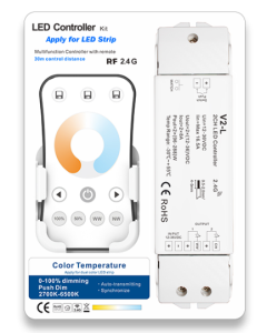 V2-L + R7-1 Skydance 8A 2CH Color Temperature Led Controller Kit